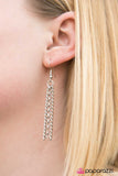 Paparazzi "Scarf It Down" Silver Necklace & Earring Set Paparazzi Jewelry