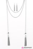 Paparazzi "Scarf It Down" Silver Necklace & Earring Set Paparazzi Jewelry