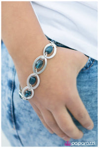 Paparazzi "Sci-Fi Queen" Blue Bracelet Paparazzi Jewelry