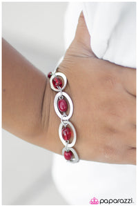 Paparazzi "Sci-Fi Queen - Red" bracelet Paparazzi Jewelry