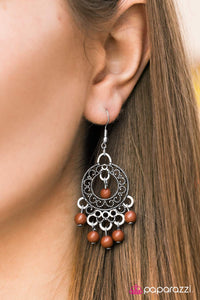 Paparazzi "Seafront Property" Brown Earrings Paparazzi Jewelry