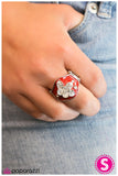 Paparazzi "Seagull Lily - Red" ring Paparazzi Jewelry