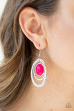 Paparazzi VINTAGE VAULT REPO "Seaside Spinster" Pink Earrings Paparazzi Jewelry