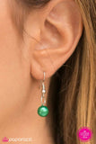 Paparazzi "Season Premiere" Green Necklace & Earring Set Paparazzi Jewelry