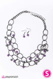 Paparazzi "Season Premiere" Purple Necklace & Earring Set Paparazzi Jewelry