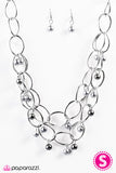 Paparazzi "Season Premiere" Silver Necklace & Earring Set Paparazzi Jewelry