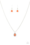 Paparazzi "Season To Cherish" Orange Necklace & Earring Set Paparazzi Jewelry