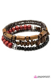 Paparazzi "Second Nature" Brown Red Bracelet Bracelet Paparazzi Jewelry