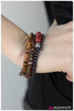 Paparazzi "Second Nature" Brown Red Bracelet Bracelet Paparazzi Jewelry