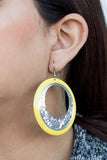 Paparazzi "Secret Island - Yellow" earring Paparazzi Jewelry