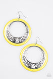 Paparazzi "Secret Island - Yellow" earring Paparazzi Jewelry