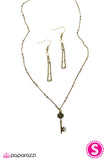 Paparazzi "Secret Love - Brass" necklace Paparazzi Jewelry
