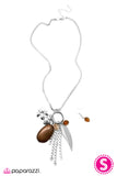 Paparazzi "See How High You Can Fly" Brown Necklace & Earring Set Paparazzi Jewelry
