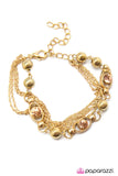 Paparazzi "Seeing Eye to Eye - Gold" bracelet Paparazzi Jewelry