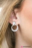 Paparazzi "Seeing SUPERSTARS" White Post Earrings Paparazzi Jewelry