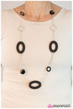 Paparazzi "See the Distinction?" Black Necklace & Earring Set Paparazzi Jewelry