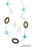 Paparazzi "See the Distinction?" Blue Necklace & Earring Set Paparazzi Jewelry