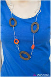 Paparazzi "See the Distinction?" Orange Necklace & Earring Set Paparazzi Jewelry