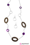 Paparazzi "See the Distinction?" Purple Necklace & Earring Set Paparazzi Jewelry