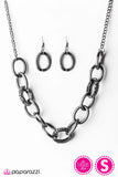 Paparazzi "Seize The Night" Black Necklace & Earring Set Paparazzi Jewelry