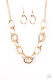 Paparazzi "Seize The Night" Gold Necklace & Earring Set Paparazzi Jewelry