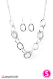 Paparazzi "Seize The Night" White Necklace & Earring Set Paparazzi Jewelry