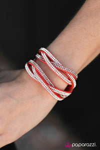 Paparazzi "Send In The Sparkle!" Orange Wrap Bracelet Paparazzi Jewelry