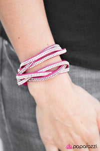 Paparazzi "Send In The Sparkle!" Pink Wrap Bracelet Paparazzi Jewelry