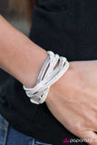 Paparazzi "Send In The Sparkle!" White Wrap Bracelet Paparazzi Jewelry