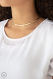 Paparazzi "Serpentine Sheen" Gold Choker Necklace & Earring Set Paparazzi Jewelry