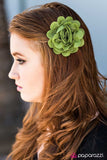 Paparazzi "Setting the Tone - Green" hair clip Paparazzi Jewelry