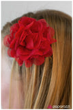 Paparazzi "Setting the Tone - Red" hair clip Paparazzi Jewelry