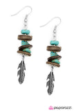 Paparazzi "Shake A Tail Feather - Blue" earring Paparazzi Jewelry