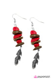 Paparazzi "Shake A Tail Feather - Red" earring Paparazzi Jewelry