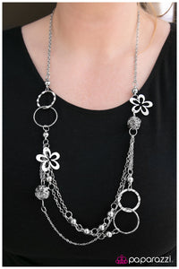 Paparazzi "Shake It Up - Silver" Necklace & Earring Set Paparazzi Jewelry