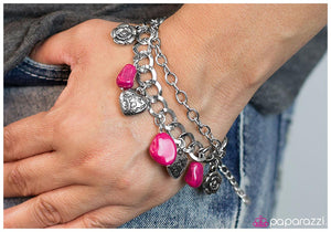 Paparazzi "Shake, Rattle, and Roll" Pink Bracelet Paparazzi Jewelry