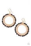 Paparazzi "Shake That Tambourine - Black" earring Paparazzi Jewelry