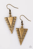 Paparazzi "Sharpen Up - Brass" earring Paparazzi Jewelry