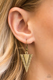 Paparazzi "Sharpen Up - Brass" earring Paparazzi Jewelry