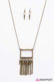 Paparazzi "Sharp Sophistication - Brass" necklace Paparazzi Jewelry