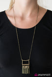 Paparazzi "Sharp Sophistication - Brass" necklace Paparazzi Jewelry