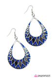 Paparazzi "Shattered - Blue" earring Paparazzi Jewelry