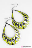Paparazzi "Shattered - Green" earring Paparazzi Jewelry