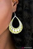 Paparazzi "Shattered - Green" earring Paparazzi Jewelry