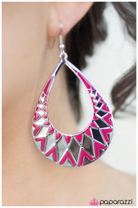 Paparazzi "Shattered - Pink" earring Paparazzi Jewelry