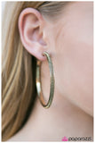 Paparazzi "She-Devil - Brass" earring Paparazzi Jewelry