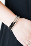 Paparazzi "SHEEN One, SHEEN Them All - Black" bracelet Paparazzi Jewelry