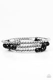 Paparazzi "SHEEN One, SHEEN Them All - Black" bracelet Paparazzi Jewelry