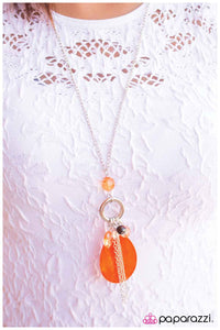 Paparazzi "Shell Shocked" Orange Necklace & Earring Set Paparazzi Jewelry