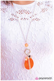 Paparazzi "Shell Shocked" Orange Necklace & Earring Set Paparazzi Jewelry